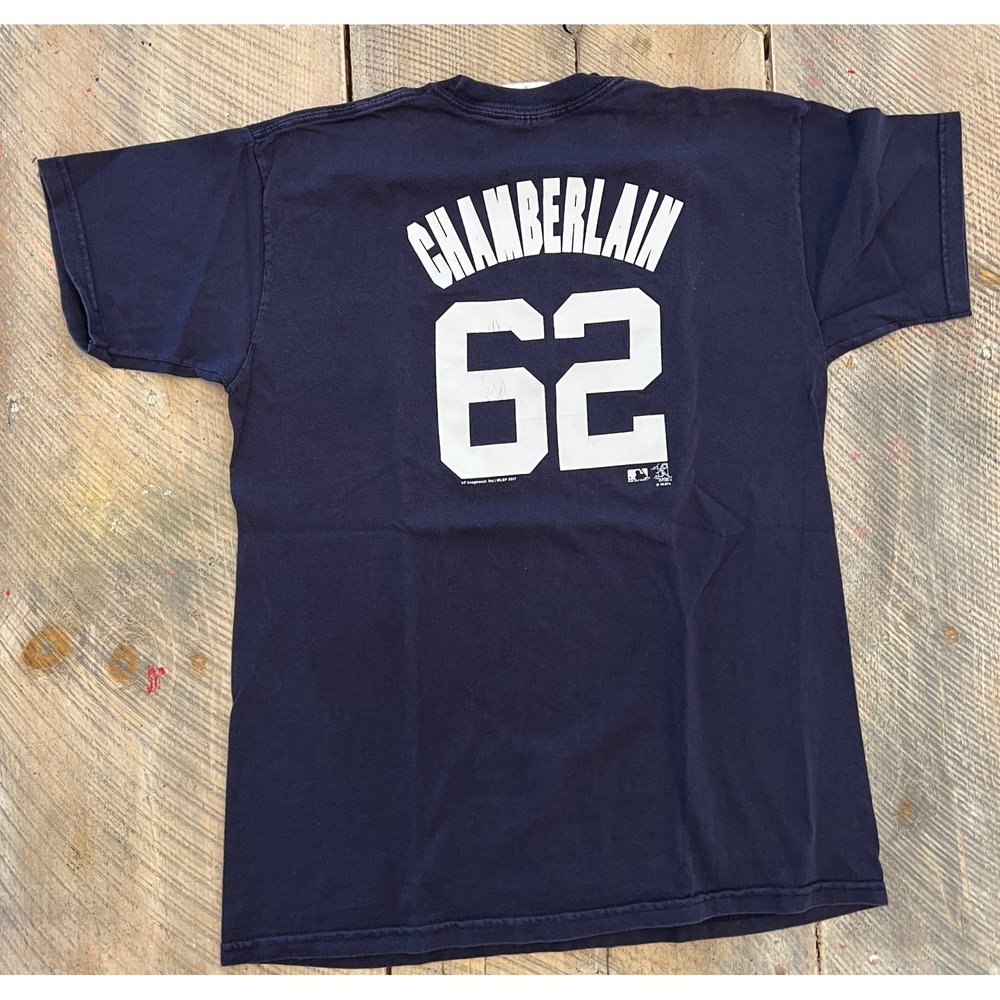 Majestic NY Yankees T-Shirt Kids XL Navy Good Joba Chamberlain 62 GraphicVintage